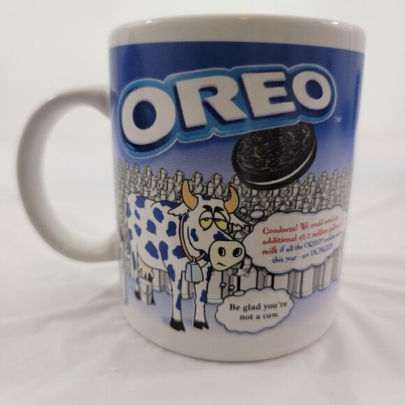 Oreo Nabisco Cookies Trivia & Oreo Moo More Milk Collectible Coffee Mug - Set of - Picture 13 of 16